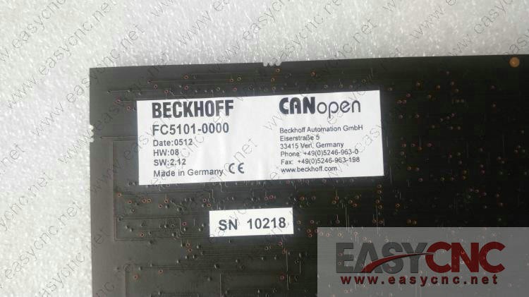 FC5101 FC5101-0000 Beckhoff PCI card used