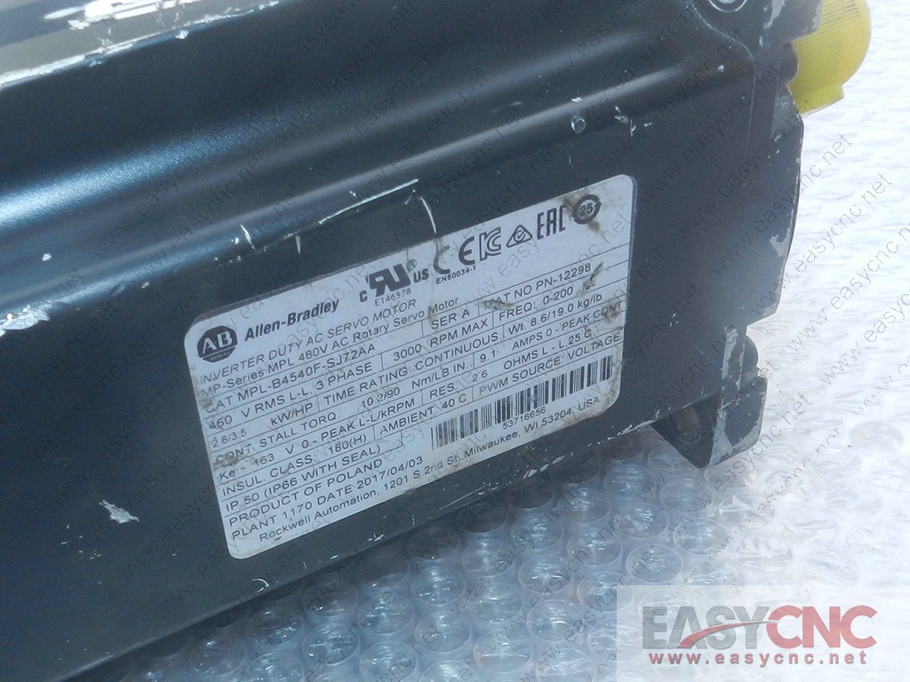 MPL-B430P-RJ72AA Allen-Bradley inverter duty ac servo motor used