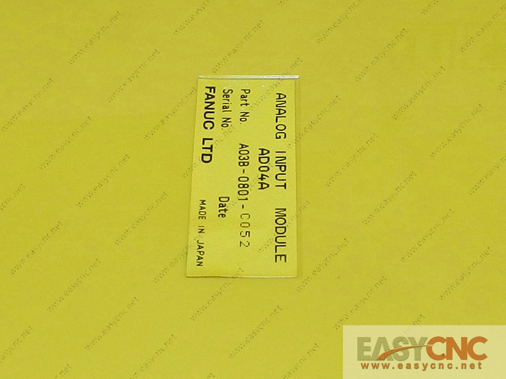 A03B-0801-C052 AD04A FANUC ANALOG INPUT MODULE USED