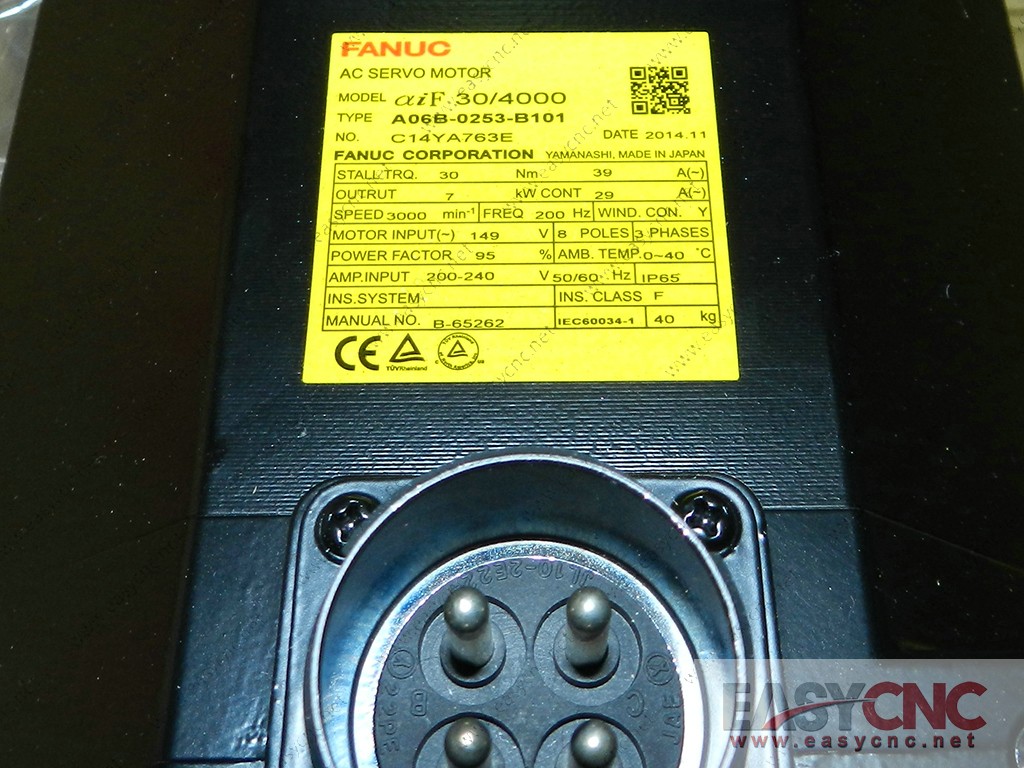 A06B-0253-B101 Fanuc ac servo motor aiF 30/4000 new and original