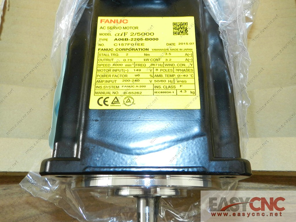 A06B-2205-B000 Fanuc ac servo motor aiF 2/5000 new and original